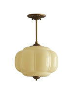 Load image into Gallery viewer, Vintage Milk Glass Semi Flush Mount Eloise Pendant Light

