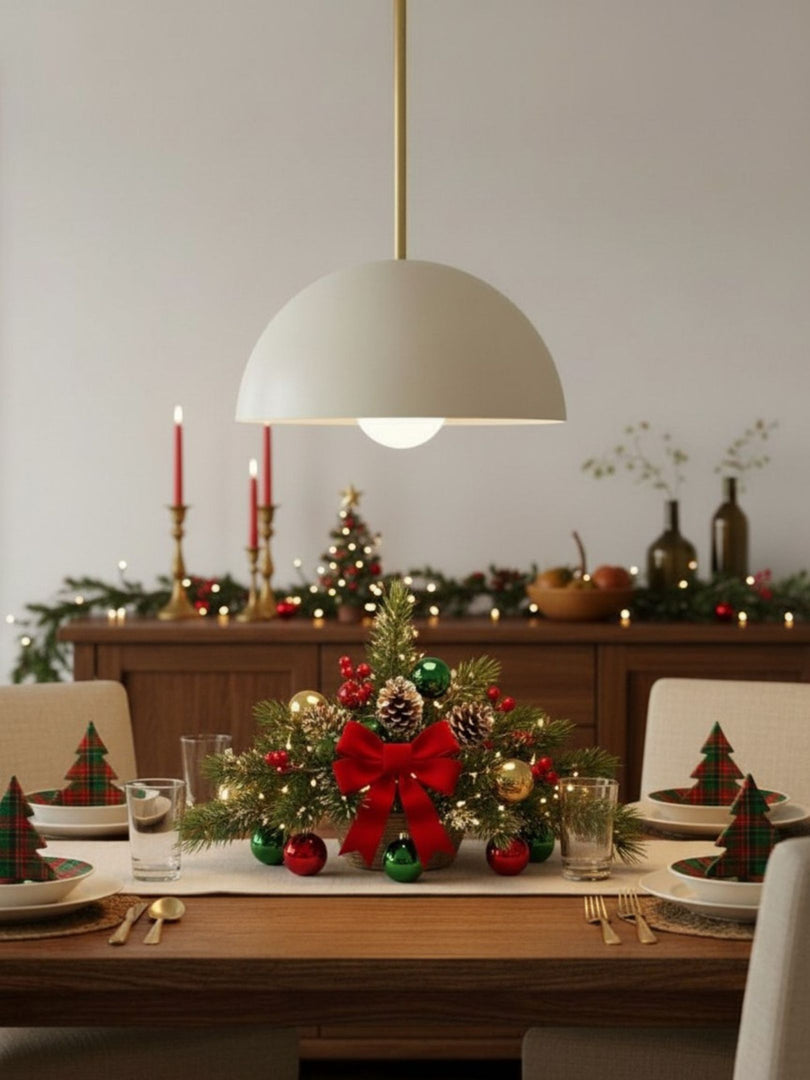 Metio Dome Pendant Light – Modern Brass Pendant for Kitchen & Dining