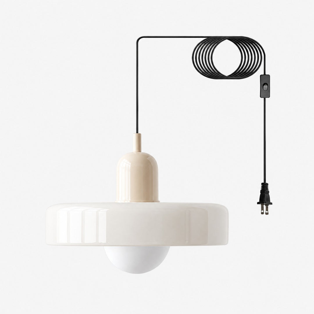 Bauhaus Colorful Glass Plug-In Pendant Light