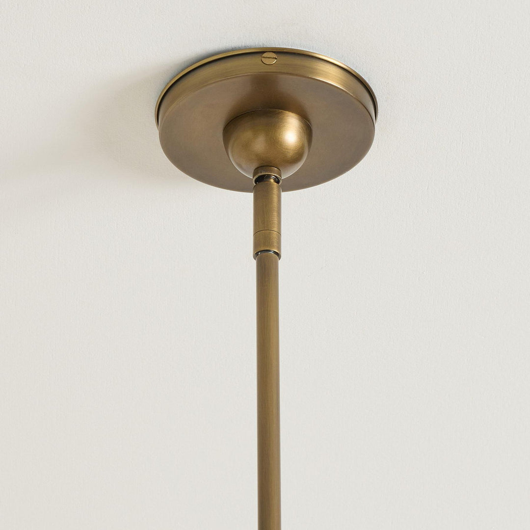 Lámpara de araña plisada Luvora de 6 luces: moderna elegancia de latón para comedores
