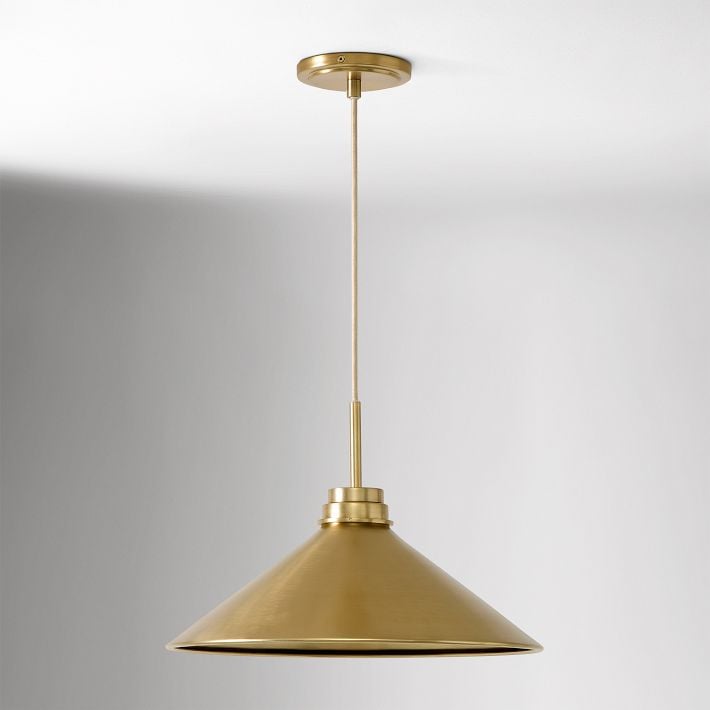 Aurenza Modern Farmhouse  Cone Pendant Light – Dimmable Kitchen and Entryway Lighting