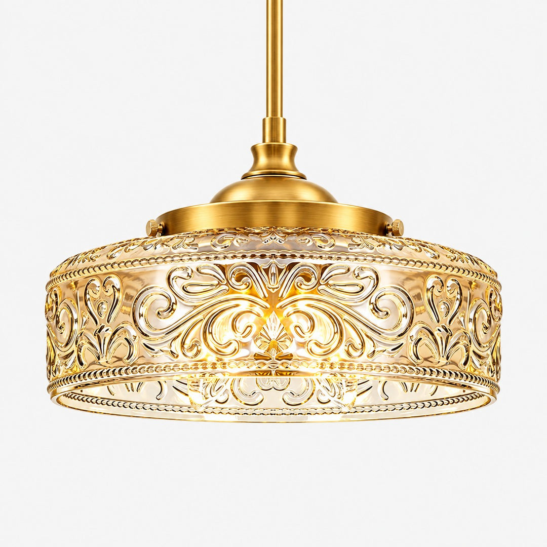 Vintage Adjustable Glass Pendant Light