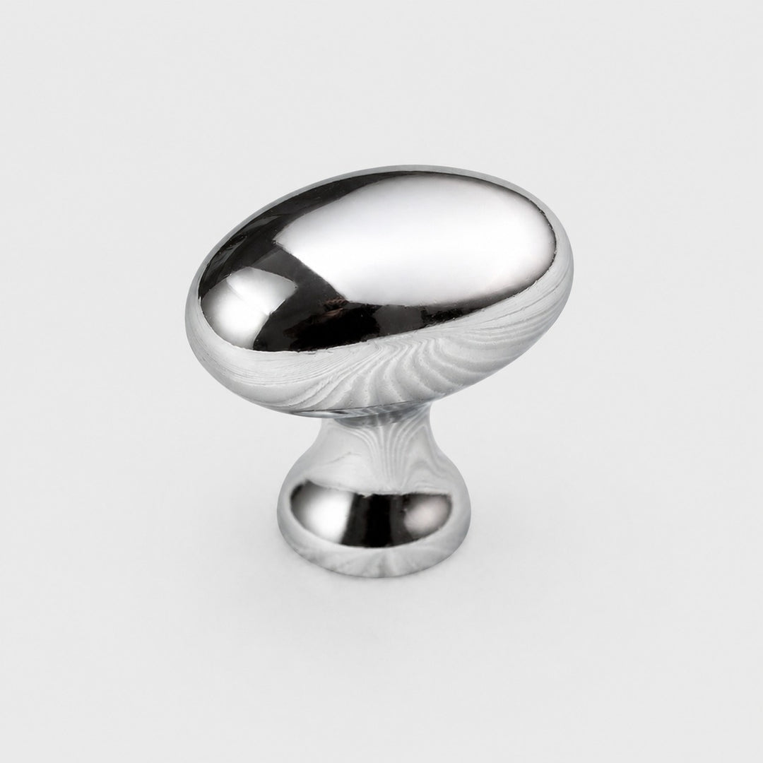 Large silver pigeon egg cabinet knob