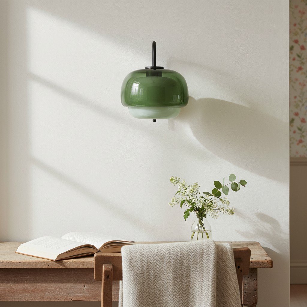 Aplique de pared Clinco con forma de globo de cristal contemporáneo: diseño moderno, iluminación versátil para salón, dormitorio y pasillo.