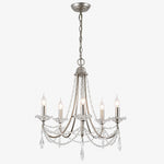 Cargar imagen en el visor de la Galería, Silver Crystal Branch Chandelier
