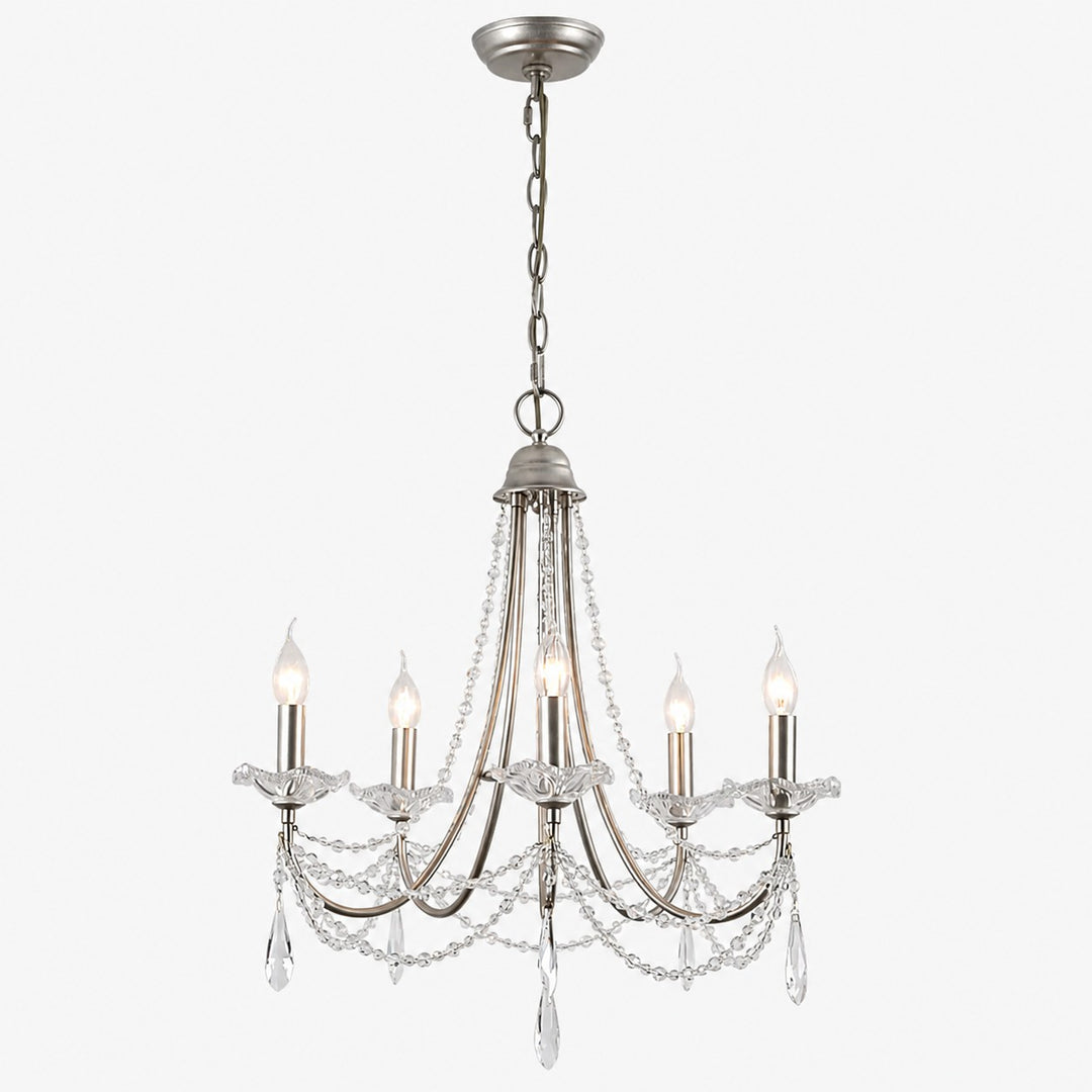 Silver Crystal Branch Chandelier