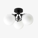 Cargar imagen en el visor de la Galería, Glorica Glass Globe Light - Mid Century Semi Flush Ceiling Lamp
