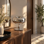 Charger l'image dans la visionneuse de galerie, Rounded Glass Slim Stem Blown Glass Table Lamp