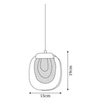 Bild in Gallery-Viewer laden, Clear Rippled Glass Plug-In Pendant