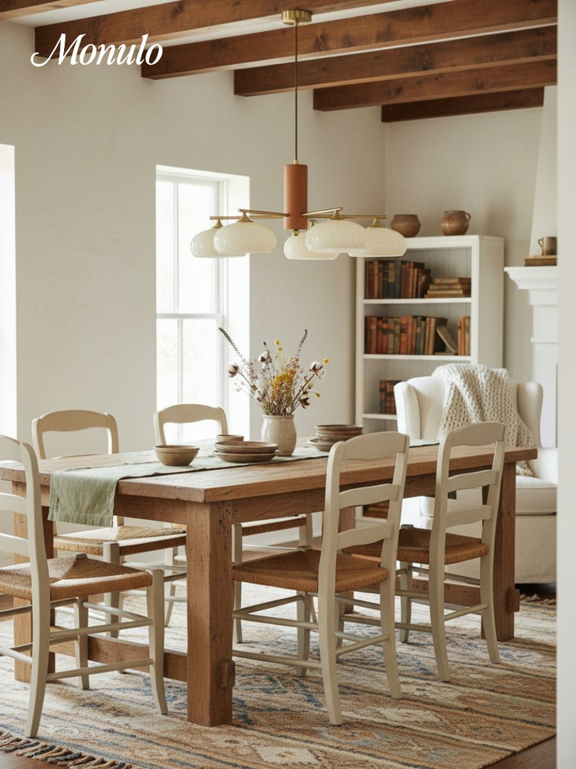 Medieval Log Style Vintage Glass Chandelier