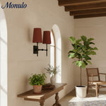 Load image into Gallery viewer, Rowan Elegant White-Linen Shade Wall Lamp – Retro Metal Wall Light for Bedroom &amp; Hallway