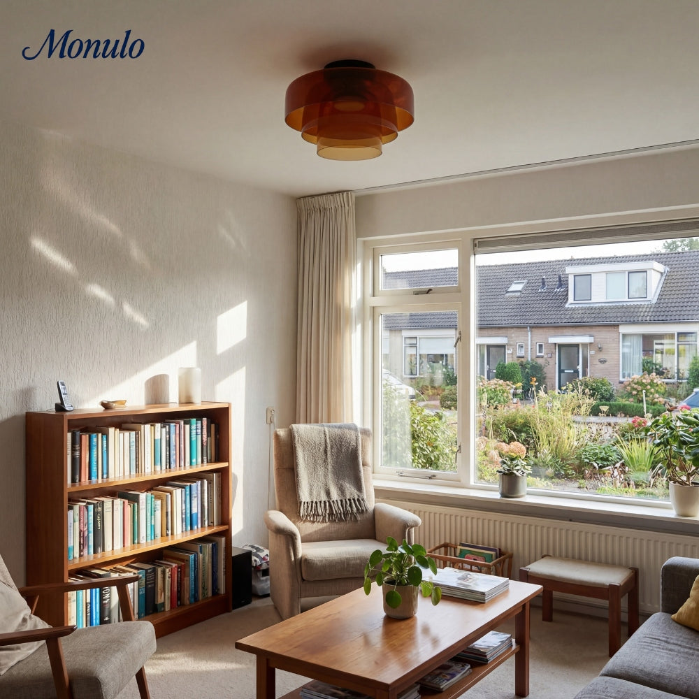 Luz de techo empotrada de vidrio multicapa escultórica Verdoma Diseño moderno escandinavo para espacios de vida