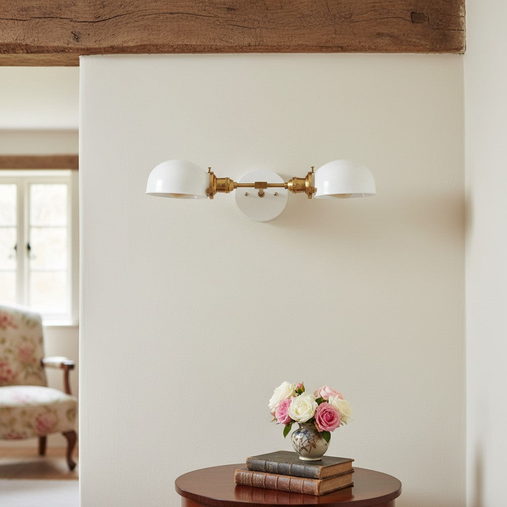 Ornato Luxe Art Deco Vanity Sconce – Opal Glass Wall Light for Bathroom & Dressing Room