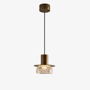 Style A pendant with clear crackle glass shade
