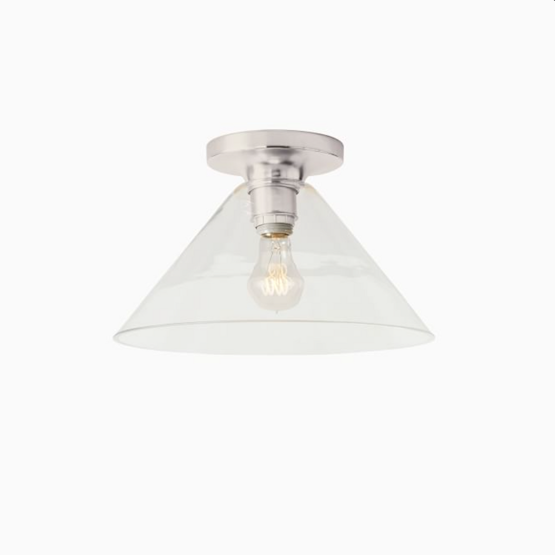 Lámpara de techo Conica Cone Flush Mount: lámpara de techo de cristal para espacios modernos