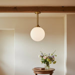 Load image into Gallery viewer, Glorica Glass Frosted Globe Pendant Light - Art Deco Hanging Light for Home
