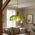 Cargar imagen en el visor de la Galería, Lámpara Colgante de Vidrio con Diseño de Tulipán Rústico Petalbloom – Lámpara Colgante con Diseño de Capullo Floral para Comedor N58