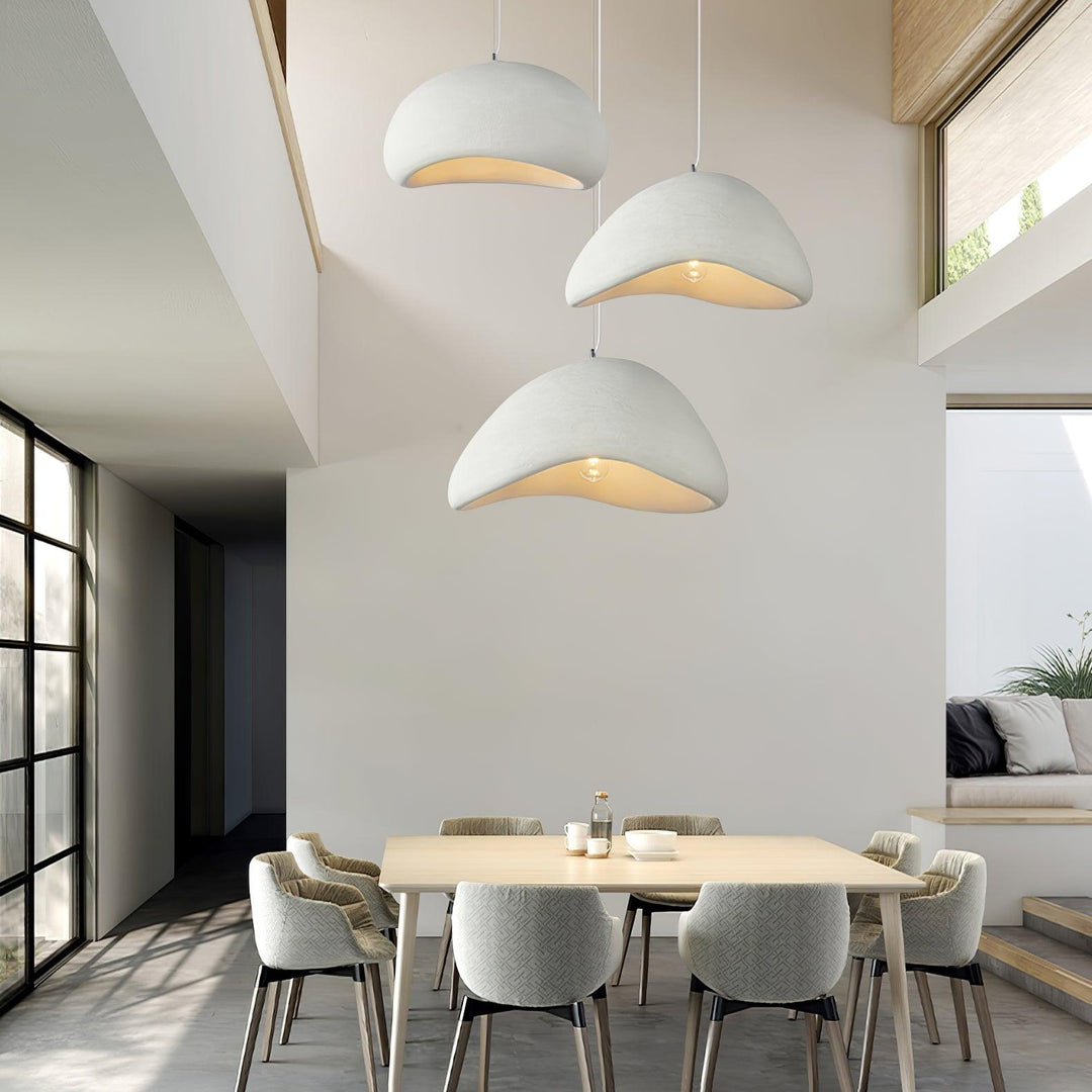 Curved Polystyrene Plug-In Pendant Light