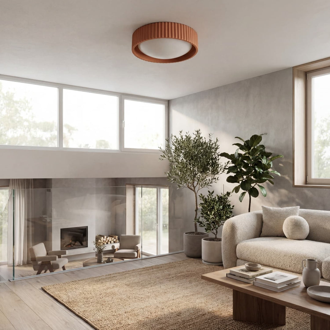 Acrion Round Ceiling Light - Modern Acrylic Light for Bedroom