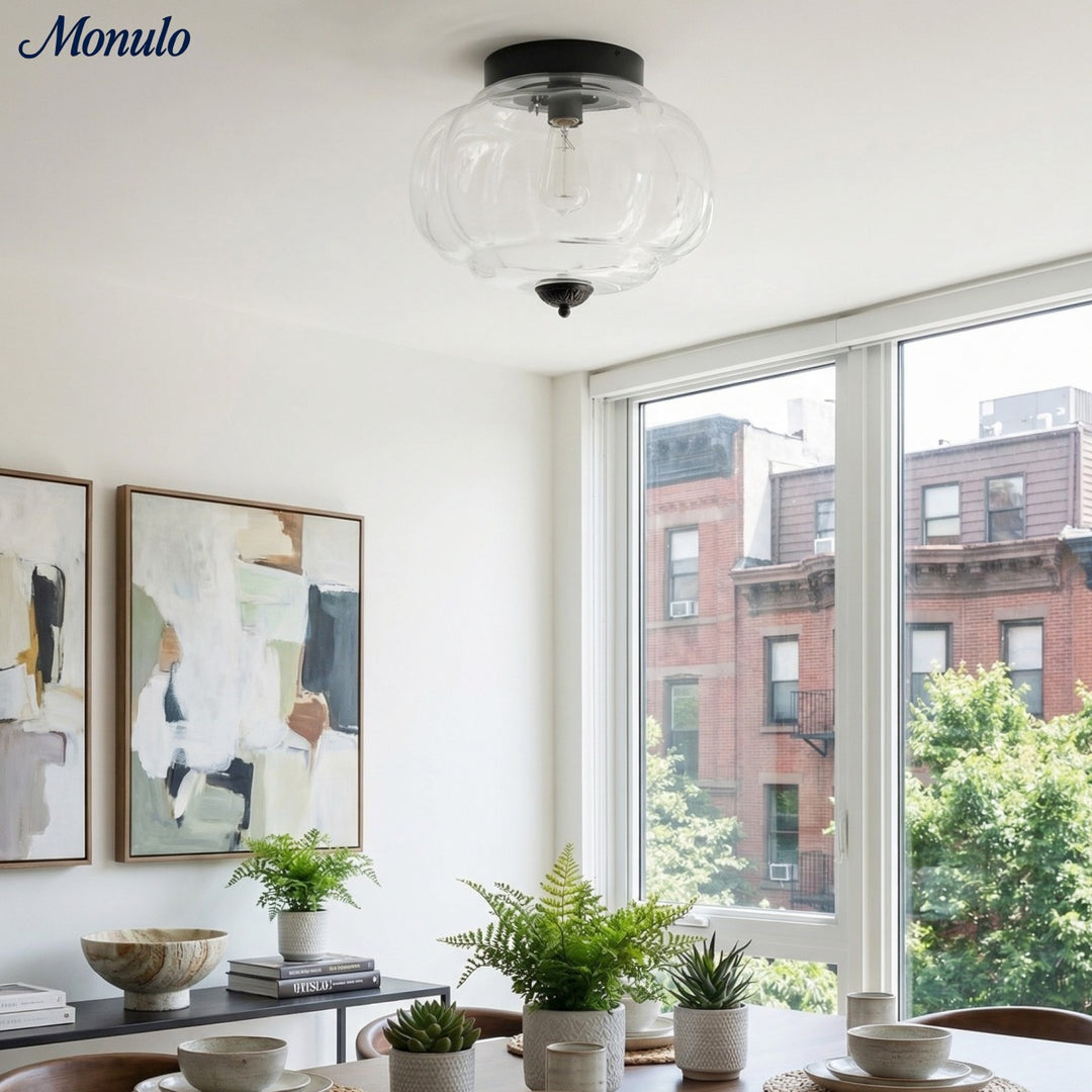 Plafonnier encastré Eloise en verre laiteux – Éclairage d'accentuation moderne avec abat-jour en verre artistique 