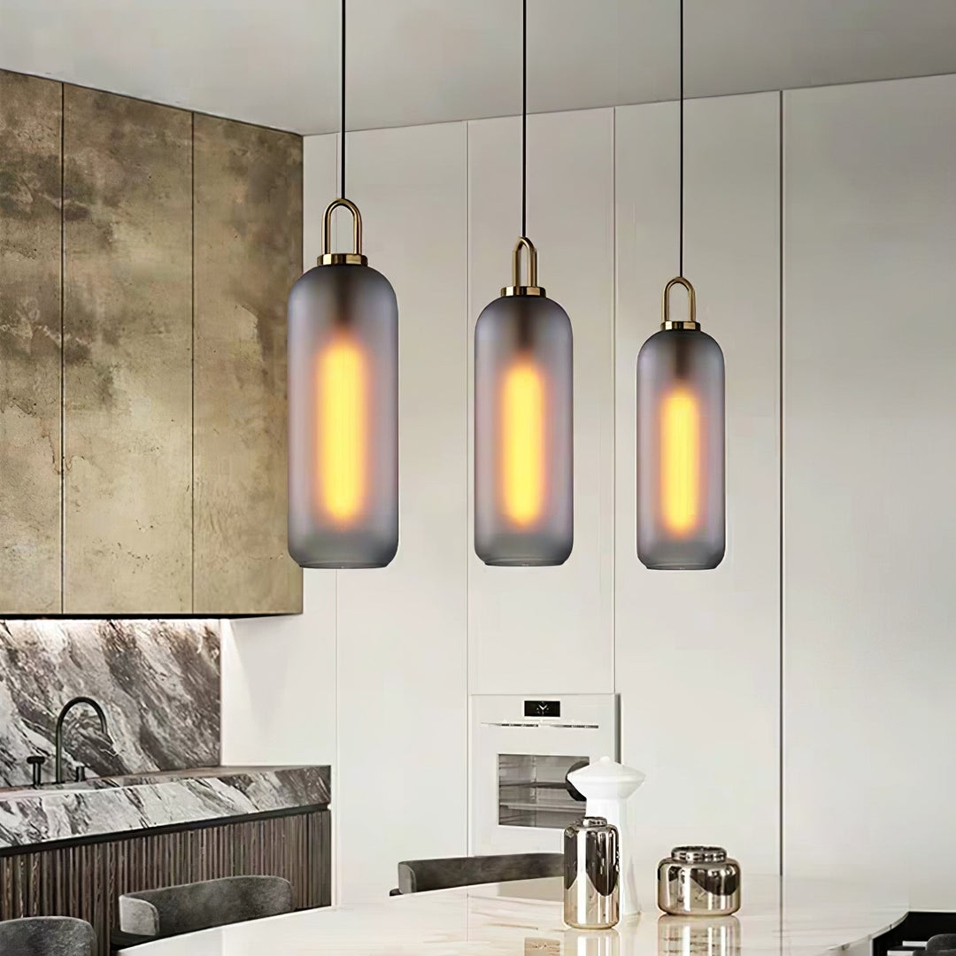 Copper-Plated Glass Plug-In Swag Pendant