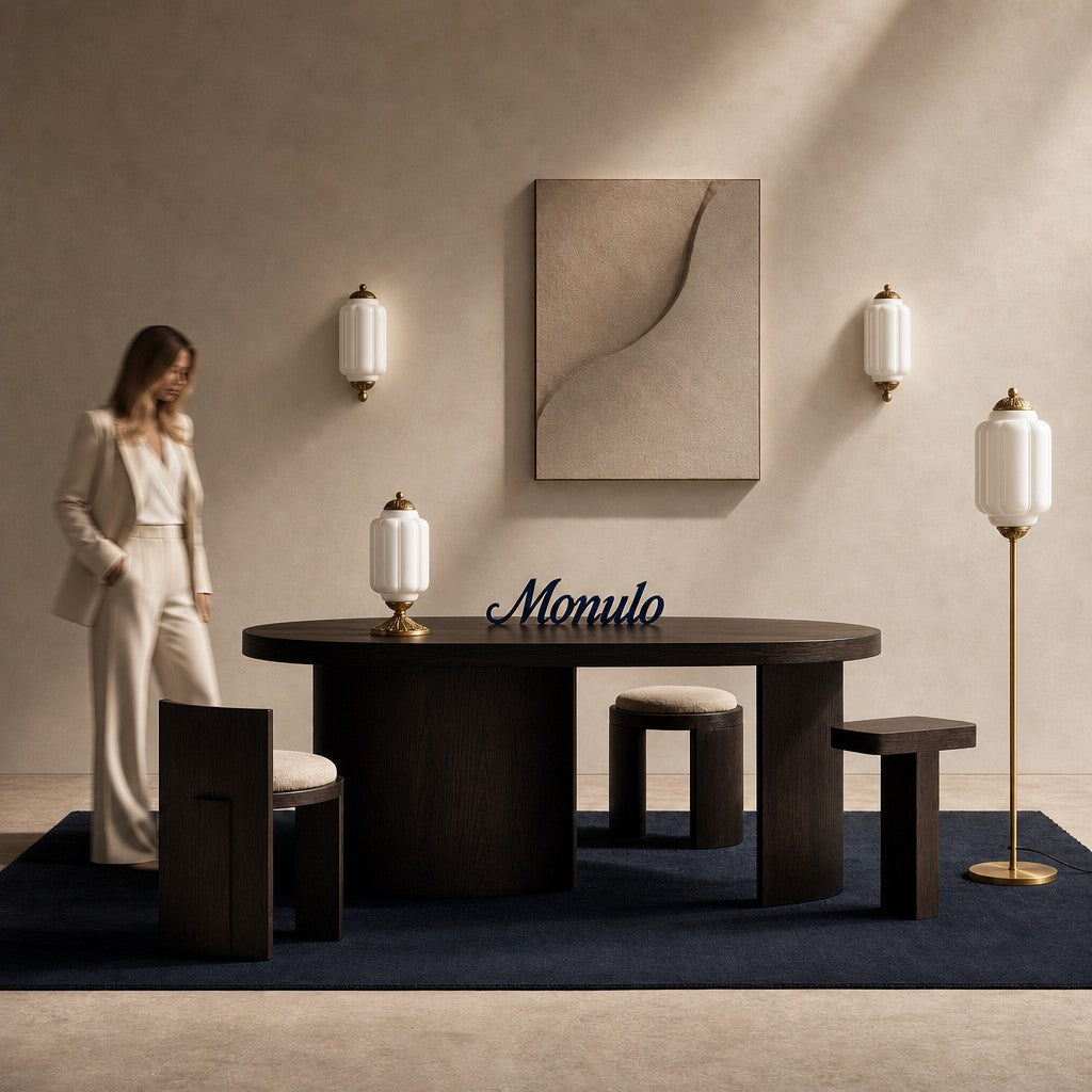 Monulo lighting collection displayed in a refined interior