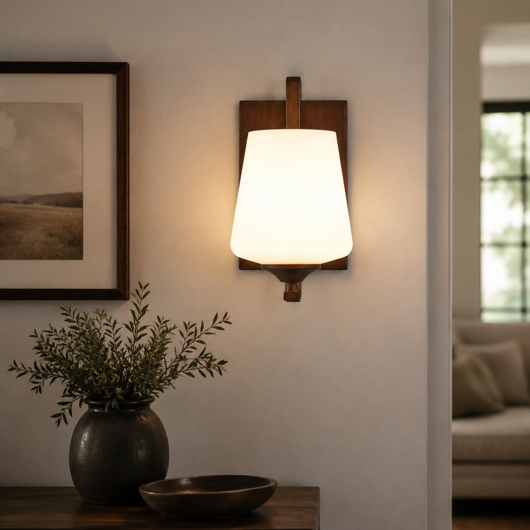 Classic Minimalist Frosted Glass Wall Sconce