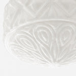Cargar imagen en el visor de la Galería, Milky glass floral relief detail on ceiling light