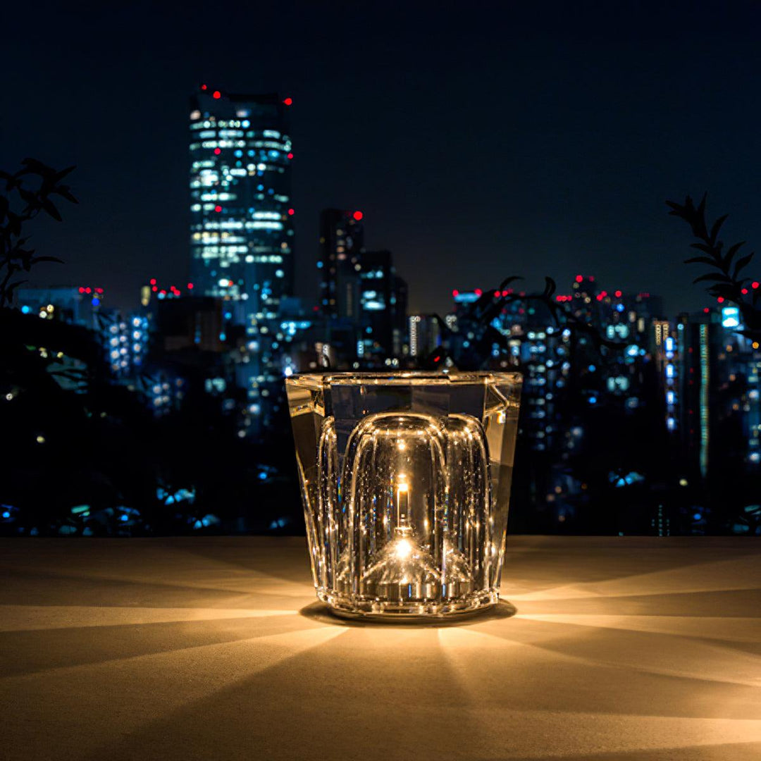 Lampe de table en cristal diamant (batterie intégrée)