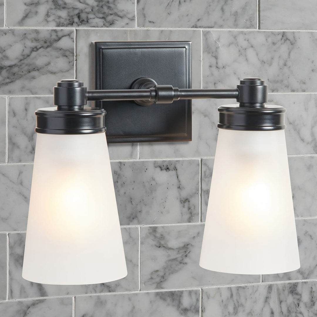 Derlina Glass Cone Wall Sconce - Modern Frosted Glass Shade Lighting