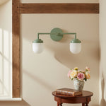 Charger l&#39;image dans la visionneuse de galerie, Opalume Glass Double Vanity Light - Vintage Style Bathroom Double Wall Lighting

