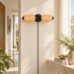 Cargar imagen en el visor de la Galería, Eloise Fluted Leaf-Relief Plug-In Wall Sconce