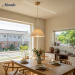 Load image into Gallery viewer, Blossine Layered Linen Pendant – Soft Ambient Light for Living Rooms and Entrances