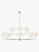 Load image into Gallery viewer, Sleek Chandelier Featuring Layered Linear Silhouette
