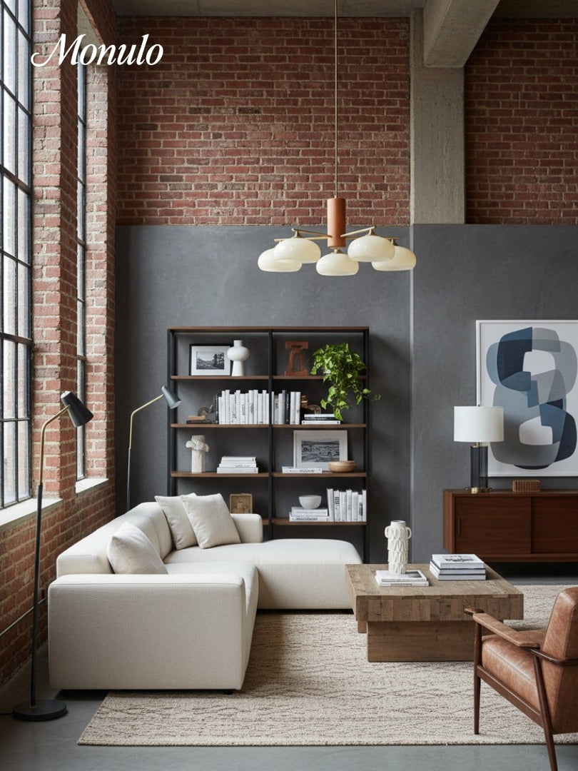 Medieval Log Style Vintage Glass Chandelier