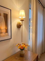 Catina weiche Stoff-Metall-Wandlampe modernes klassisches Design – Flur- und Eingangsbeleuchtung
