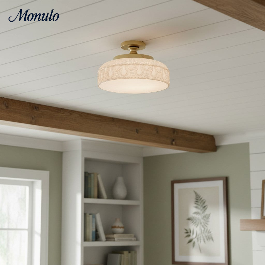 Verdoma Modern Glass Pendant - Minimalist Arc Pendant Light for Kitchen Islands and Dining Areas