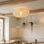 Load image into Gallery viewer, Lumifil Draped Mesh Ceiling Light – Boho Rustic Textured Shade Lamp for Living Room or Bedroom