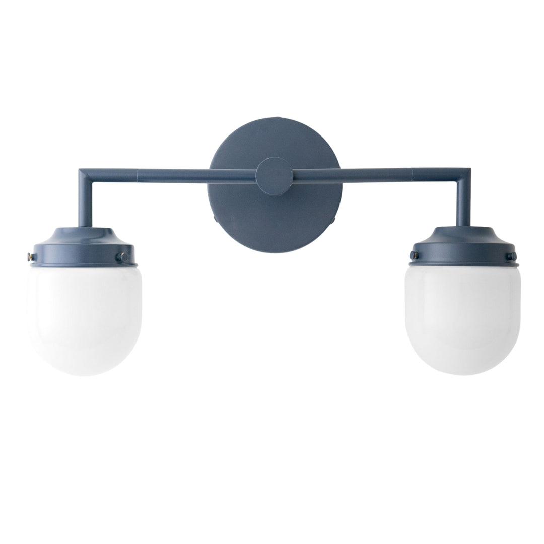 Opalume Glass Double Vanity Light - Vintage Style Bathroom Double Wall Lighting