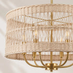 Load image into Gallery viewer, woven rattan shade detail