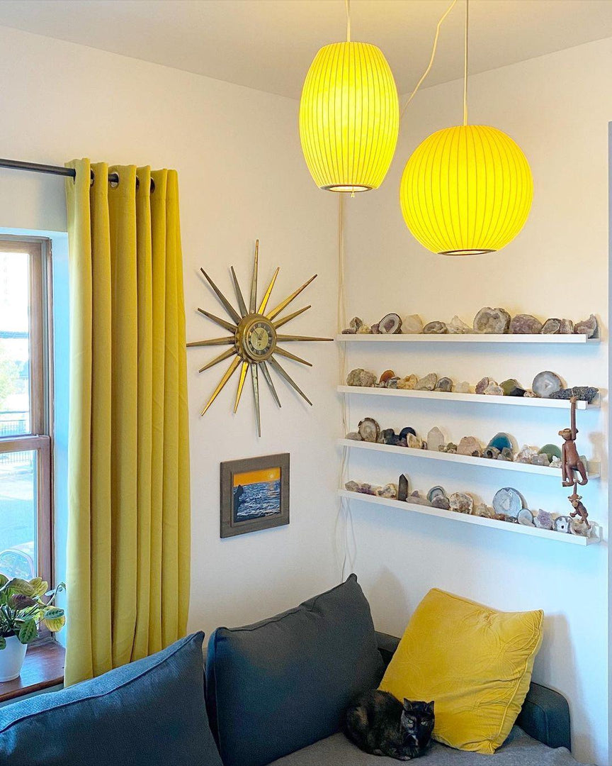 White Geometric Wire Swag Pendant Light