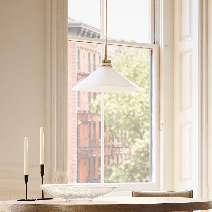 Aurenza Modern Farmhouse  Cone Pendant Light – Dimmable Kitchen and Entryway Lighting