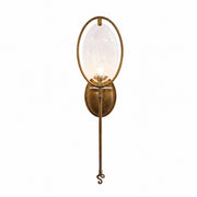 Oval Glass Wall Sconce With Pull Chain