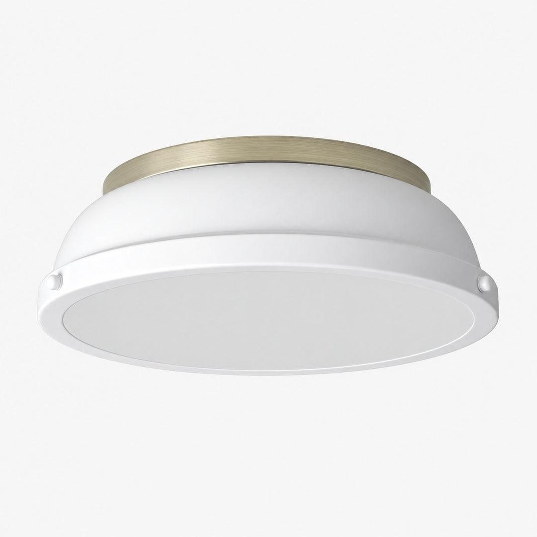 Metal Flush Mount Ceiling Fixture with Frosted Diffuser