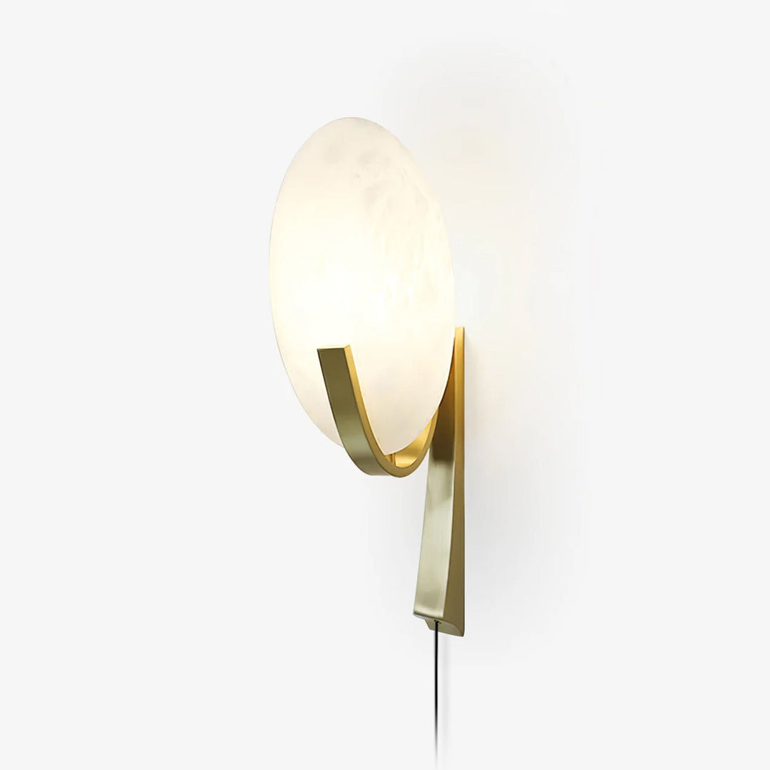 Alice Alabaster Plug-In Wall Light with Inline Switch - product image 1