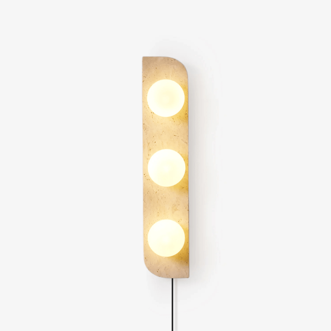 Elysian Travertine Plug-In Wall Light with Inline Switch - product image 1