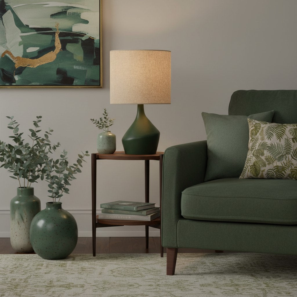 Lumo Asymmetrische Keramikform - Moderne Ambient-Tischlampe für das Wohnzimmer