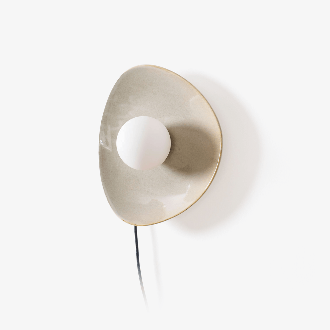 Pebble Ceramic Disc Plug-In Wall Light - product image 1