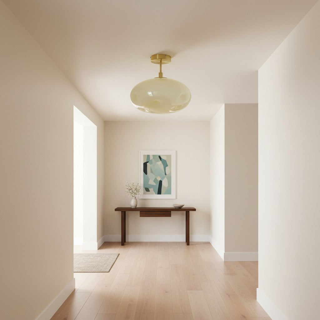 Orra Opal Glass Minimalist Ceiling Fixture - Modern Style for Living Room