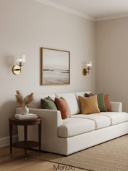 Bravira Ribbed Glass Sconce – Brass & Glass Wall Lamp in Single, Double & Triple Styles